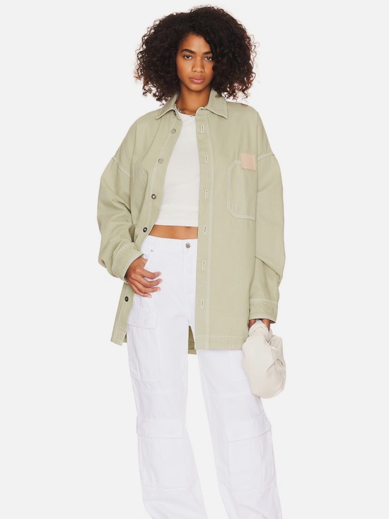 GRLFRND Pants - GRLFRND White Wide-Leg Cargo Pants